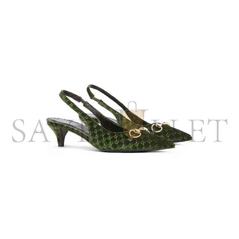 GUCCI WOMEN'S SLINGBACK PUMP WITH HORSEBIT 835978